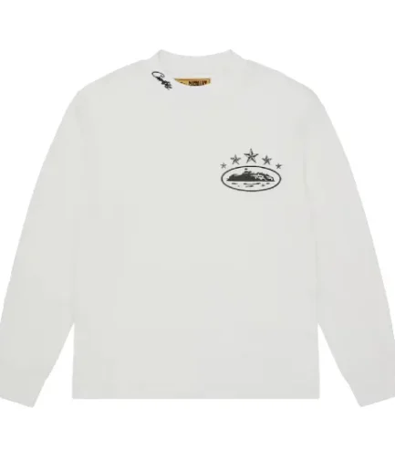 Corteiz 5Starz New Alcatraz Sweatshirt White