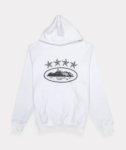 Corteiz Alcatraz Hoodie White