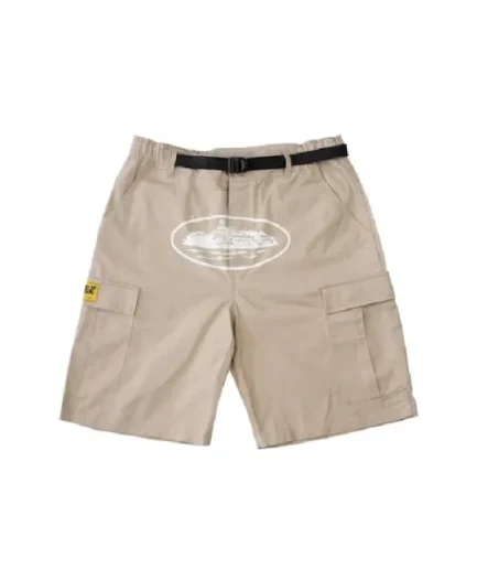 Corteiz Alcatraz New Cargo Shorts Beige