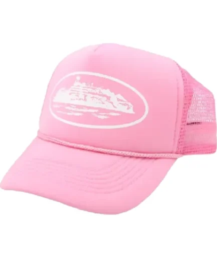 Corteiz Alcatraz Pink New Trucker Hat