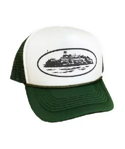 Corteiz Alcatraz Trucker New Hat Green