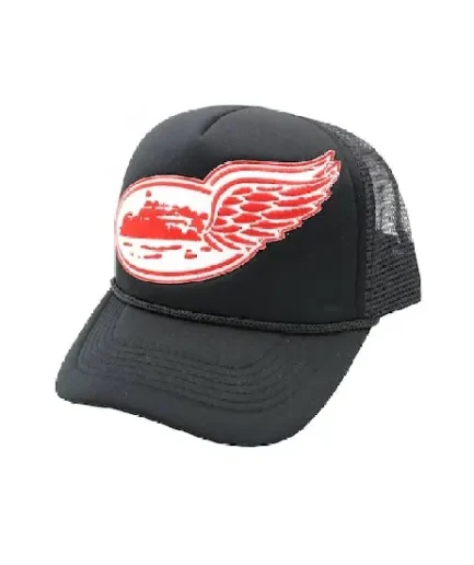 Corteiz Alcatraz Wing Trucker Hat Black And Red