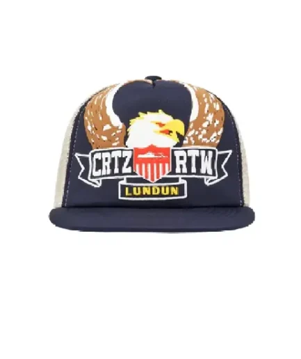 Corteiz Dipset Trucker Hat Navy Blue