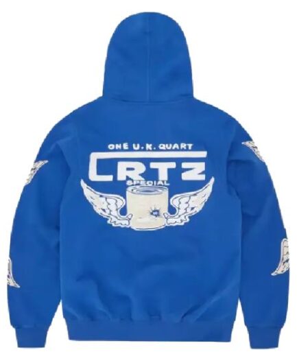 Corteiz Gasolina Double Zip Hoodie Royal Blue