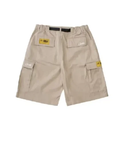 Corteiz Alcatraz New Cargo Shorts Beige