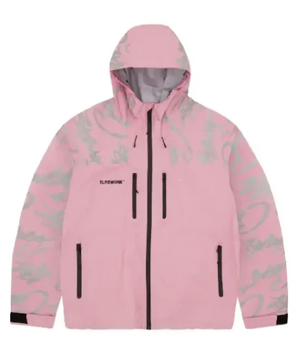 Corteiz New Elitework Waterproof Shell Jacket Pink