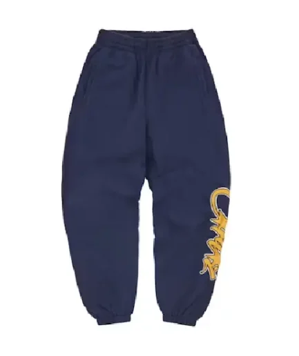 Corteiz Satin Applique Allstarz Joggers Navy