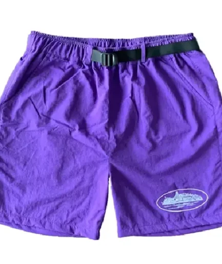 Corteiz Nylon Litework Shorts Grape